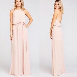 Show Me Your Mumu Blush Amanda Maxi Dress Size Small Bridesmaid Wedding